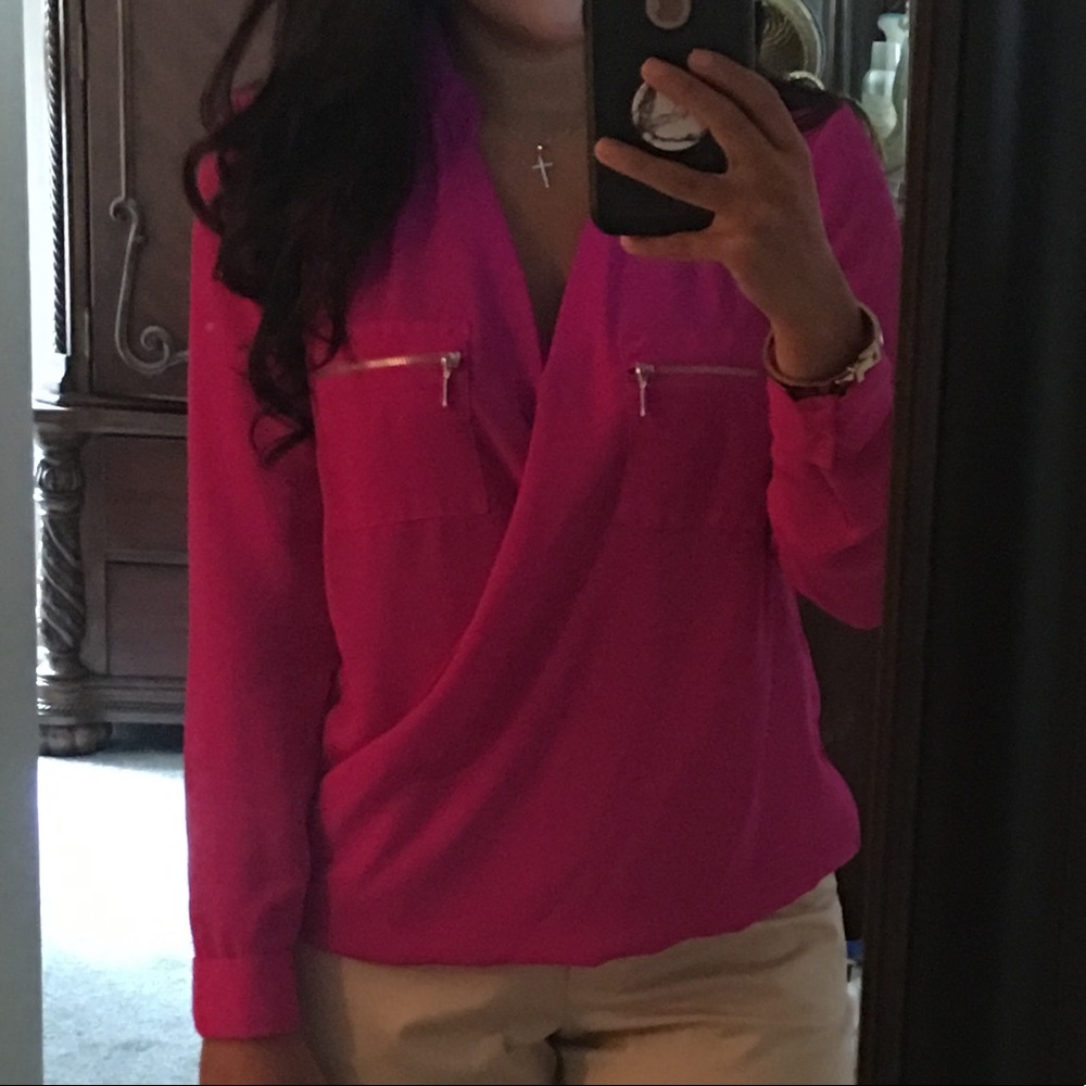 Magenta colored blouse